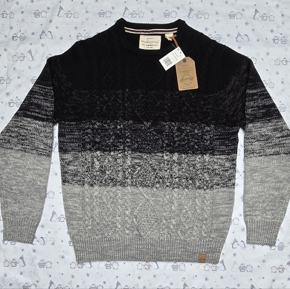 Weatherproof Men´s Black and Gray Sweater Size L